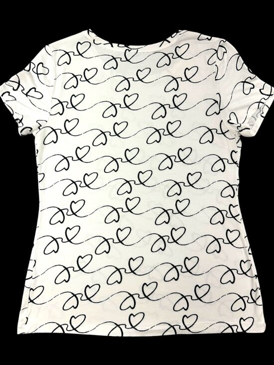 Apt. 9 Short Sleeve Heart Doodle Tee - Picture 2 of 8